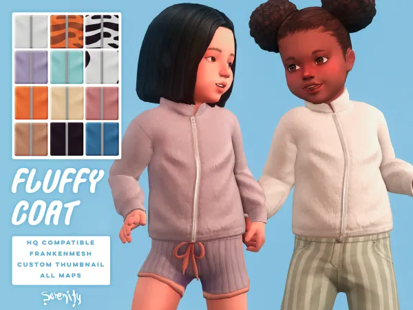 Maxis Match Baby Dream Fluffy Coat - The Sims 4 Custom Content