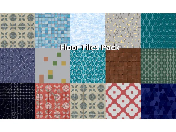 Maxis Match Floor Tiles Pack - The Sims 4 Custom Content