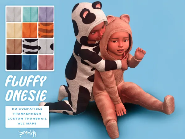 Maxis Match Baby Dream Fluffy Onesie - The Sims 4 Custom Content