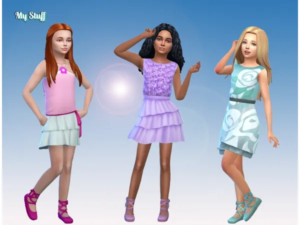 Maxis Match Ballet Shoes for Girls by Kiara Zurk - The Sims 4 Custom Content