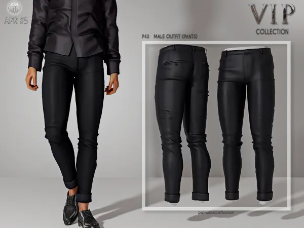 Alpha Male Outfit (PANTS) P43 tr by busra - The Sims 4 Custom Content