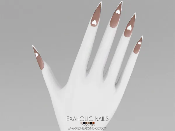 Alpha EXAHOLIC NAILS - The Sims 4 Custom Content
