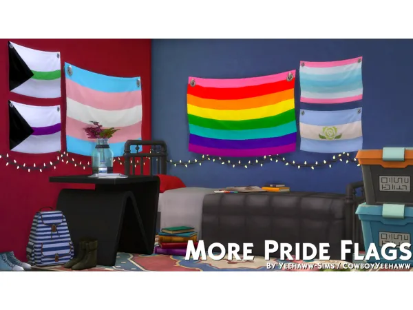 Maxis Match More Pride Flags - The Sims 4 Custom Content