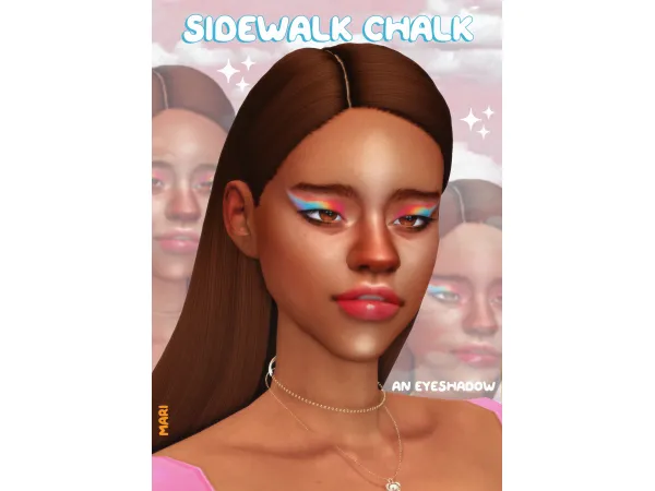 Maxis Match Sidewalk Chalk Eyeshadow by Average Mari - The Sims 4 Custom Content