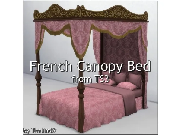 Maxis Match French Canopy Bed by TheJim07 - The Sims 4 Custom Content