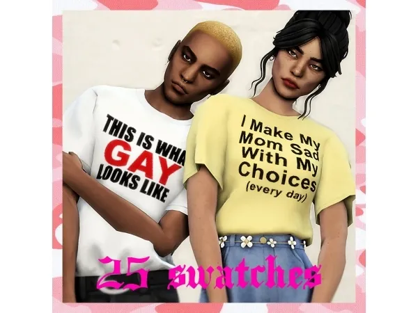 Alpha THATS HOT SHIRT A RECOLOR - The Sims 4 Custom Content