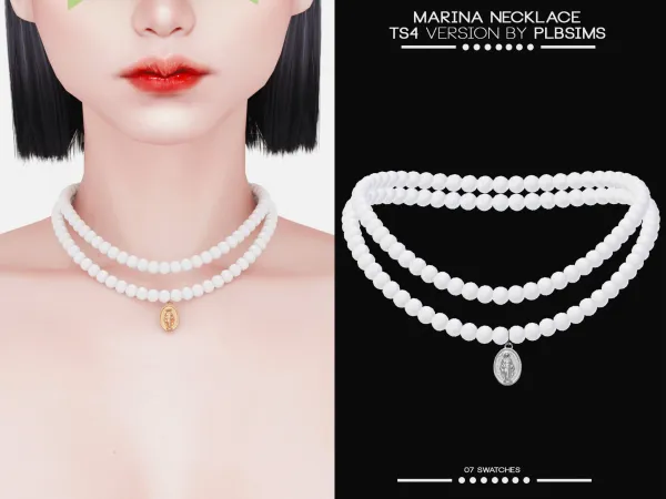 Alpha Marina Necklace - The Sims 4 Custom Content
