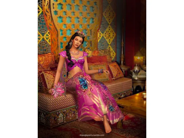 Alpha Princess Jasmine Aladdin by HoangLapSims - The Sims 4 Custom Content