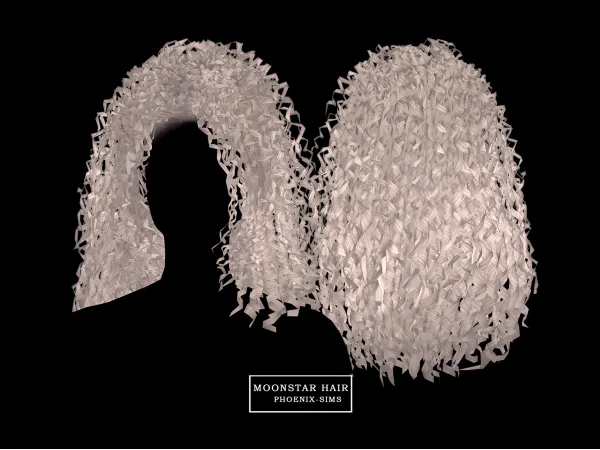 Alpha Moonstar Hair - The Sims 4 Custom Content
