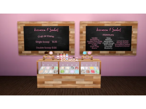 Maxis Match Icecream Parlour Stuff - The Sims 4 Custom Content