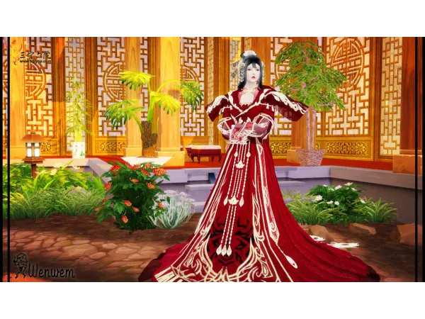 Alpha Wenwem YS ZXCX Dress - The Sims 4 Custom Content