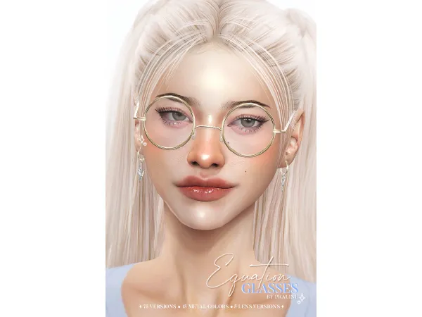 Mix EQUATION Glasses by Pralinesims - The Sims 4 Custom Content