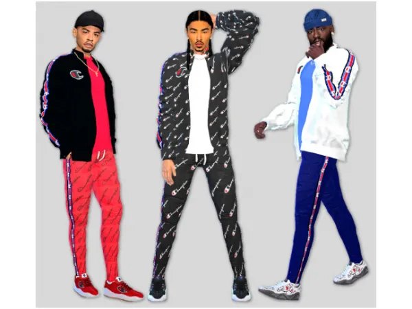 Alpha male champion outfits 2 recolors - The Sims 4 Custom Content