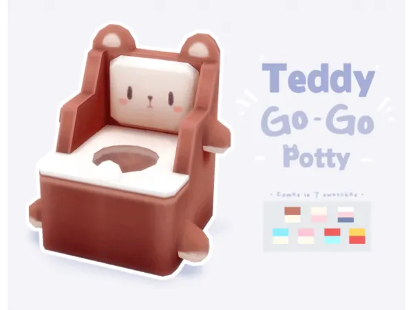 Maxis Match Jebeansprout_Teddy Go Go Potty - The Sims 4 Custom Content