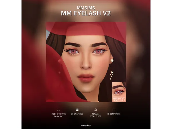 Maxis Match MMSIMS Eyelash Maxis Match v2 by simsfinds - The Sims 4 Custom Content