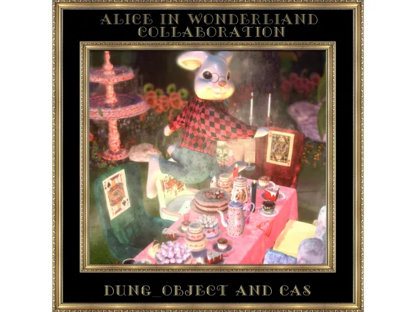 Alpha [hed] Alice unbirthday set part 1 - The Sims 4 Custom Content