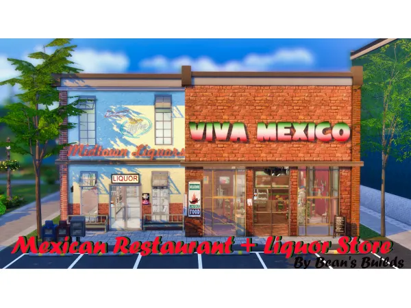 Maxis Match Mexican Restaurant Liquor Store - The Sims 4 Custom Content