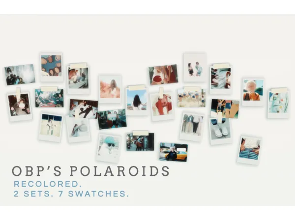 Maxis Match OBP Polaroid Recolors by simsfinds - The Sims 4 Custom Content