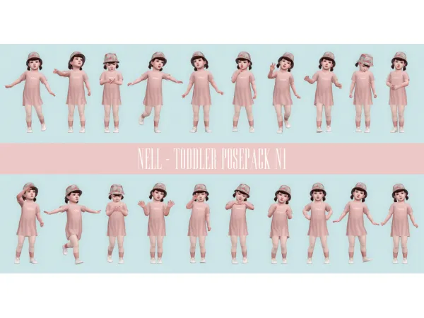 Maxis Match Toddler Pose Pack N1 - The Sims 4 Custom Content