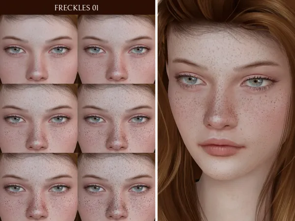 Alpha Freckles 01 - The Sims 4 Custom Content
