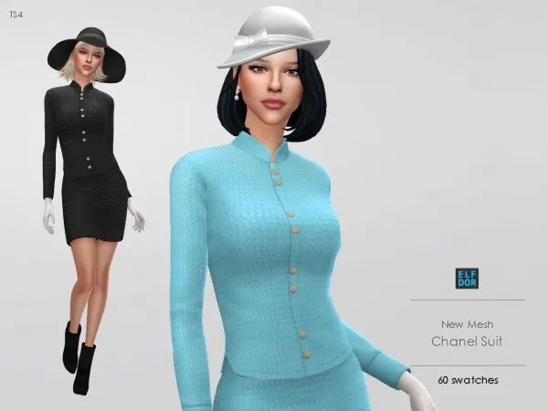 Maxis Match Chanel Suit - The Sims 4 Custom Content