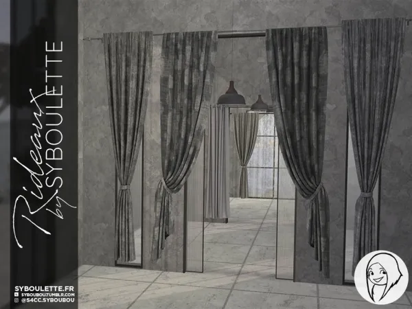 Alpha Rideaux set - The Sims 4 Custom Content
