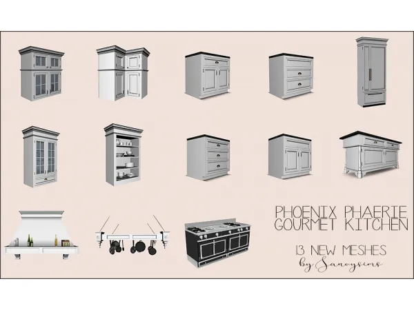 Mix Phoenix Phaerie Gourmet Kitchen - The Sims 4 Custom Content
