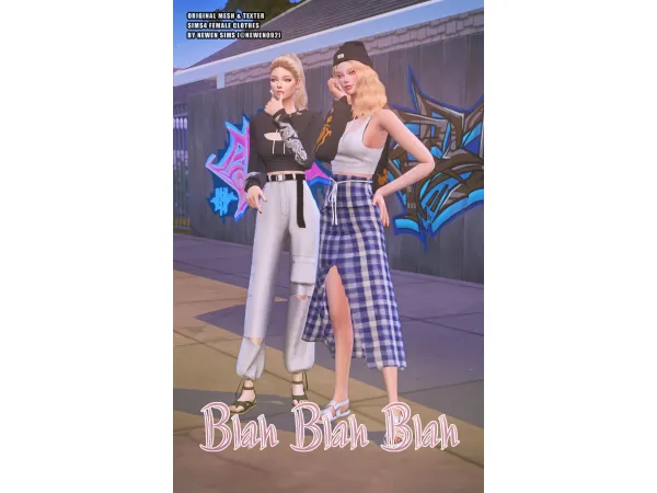 Alpha Blah Blah Blah set [뉴엔] by new_en092 - The Sims 4 Custom Content