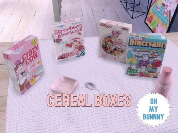 Mix Cereal Boxes by ohmybunnny - The Sims 4 Custom Content