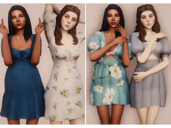 Maxis Match sunny side up gina and dana recolors by ghostbouquet - The Sims 4 Custom Content