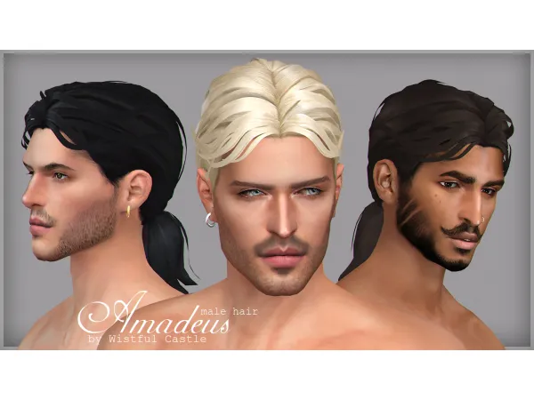 Maxis Match Amadeus (male hair) by Wistful Castle - The Sims 4 Custom Content