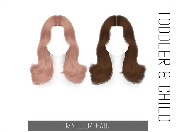 Alpha MATILDA HAIR TODDLER CHILD - The Sims 4 Custom Content