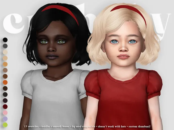 Alpha crybaby sabrina hair (anto) toddler - The Sims 4 Custom Content