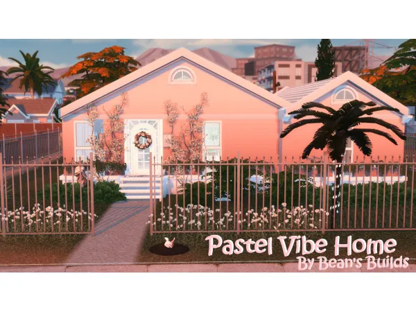 Alpha Pastel Vibe Home - The Sims 4 Custom Content