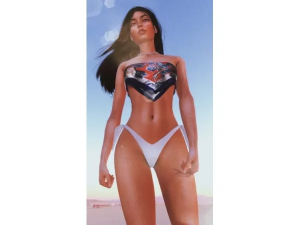 Alpha Paisley beach set NIGHTINGALESIMS - The Sims 4 Custom Content