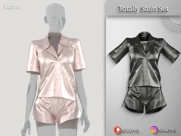 Alpha Totally Satin Set - The Sims 4 Custom Content