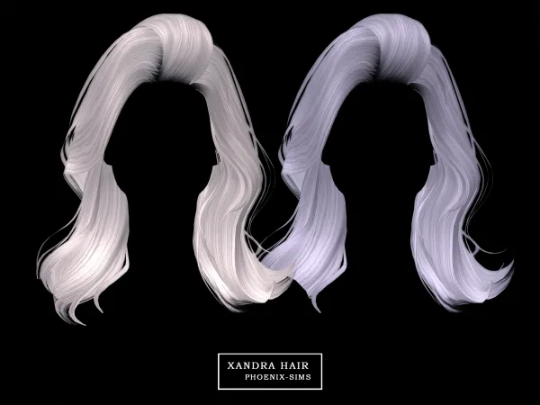 Alpha Xandra Hair - The Sims 4 Custom Content
