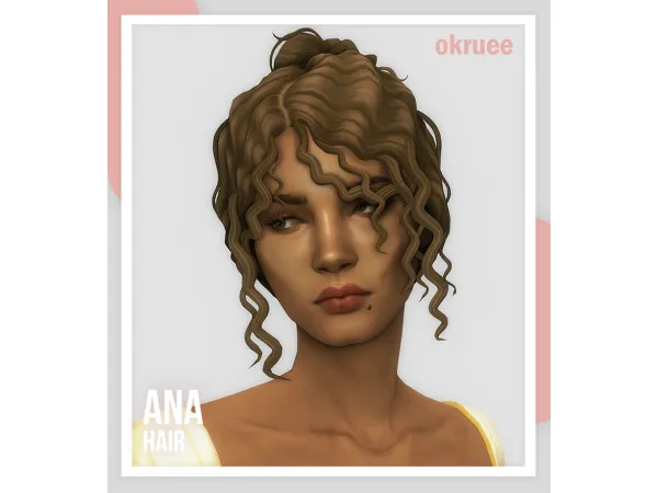 Maxis Match ana hair by okruee - The Sims 4 Custom Content
