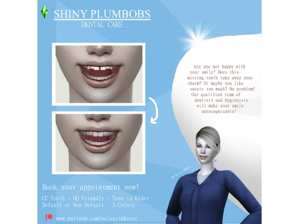 Alpha Gentle Smile Teeth - The Sims 4 Custom Content