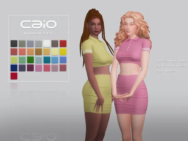 Mix Ribbed Set - The Sims 4 Custom Content