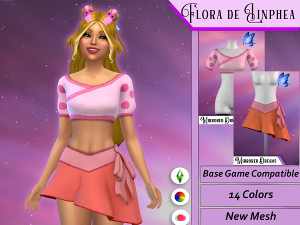 Maxis Match Flora de Linphea - The Sims 4 Custom Content