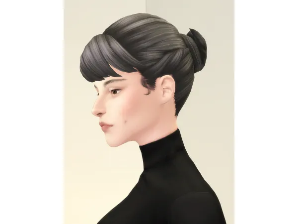 Maxis Match Chloé Bun (24 Color) by simsfinds - The Sims 4 Custom Content