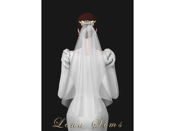 Alpha [Lena Sims] Elbow Veil by Lena Sims - The Sims 4 Custom Content