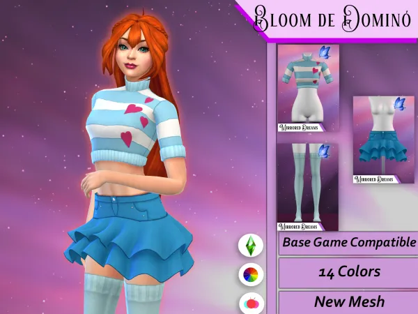 Maxis Match Bloom De Dominó - The Sims 4 Custom Content