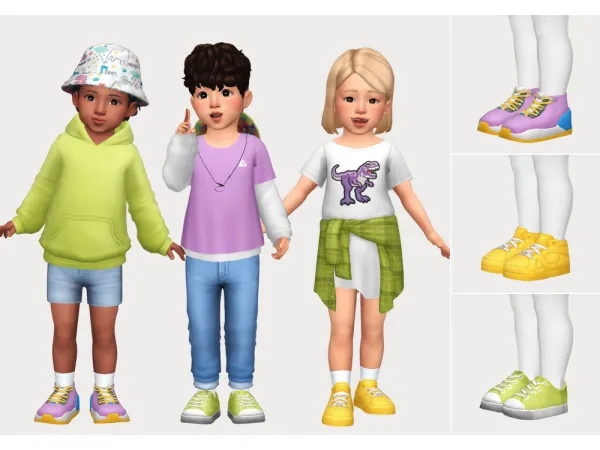 Maxis Match toddler shoe pack by casteru - The Sims 4 Custom Content