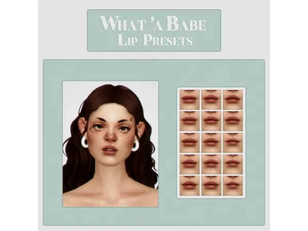 Maxis Match Sammi Lip Preset WB xox by sammmi - The Sims 4 Custom Content