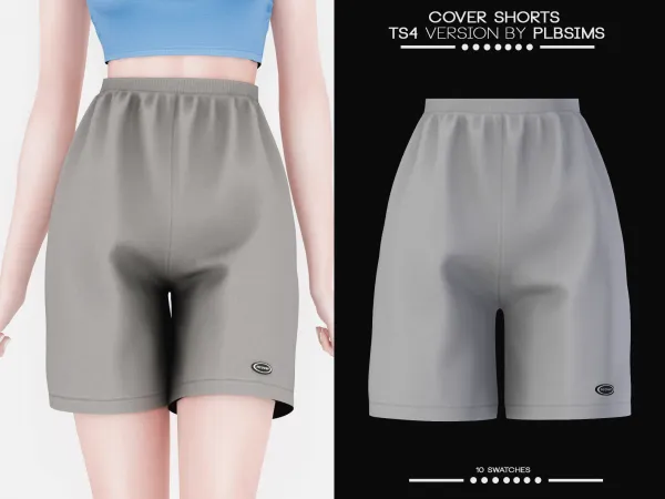 Alpha Cover Shorts - The Sims 4 Custom Content