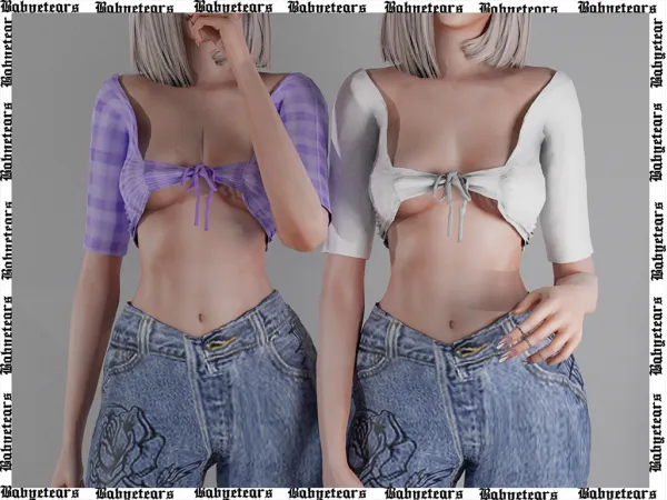 Alpha Tank blue by babyetears - The Sims 4 Custom Content