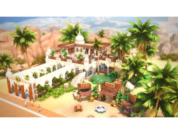 Maxis Match No Arabiadorable Tea and Bathhouse 50x50 by bradybrad7 - The Sims 4 Custom Content