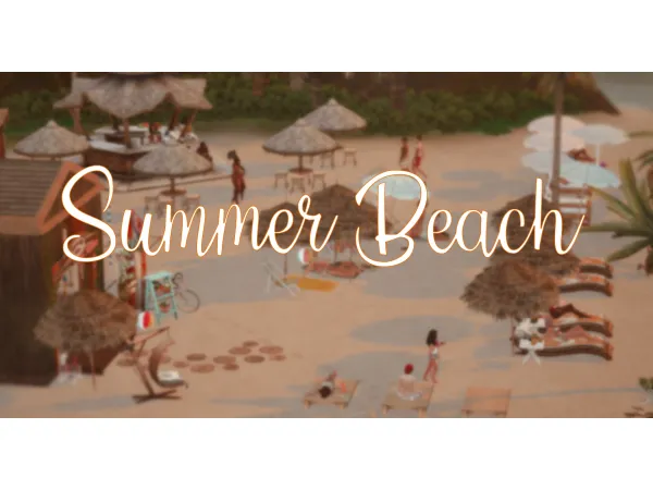 Alpha Summer Beach Lot (Patreon Early Access) - The Sims 4 Custom Content